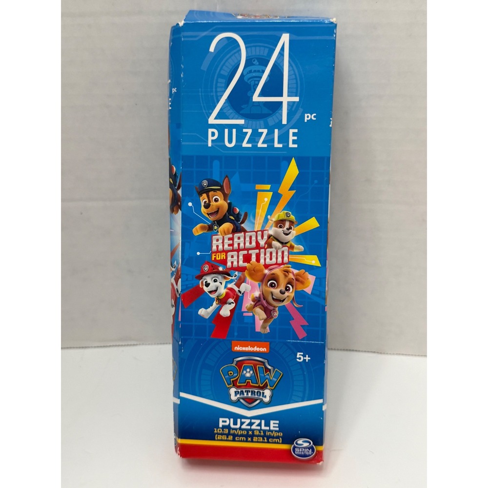 Paw Patrol Ready for Action 24 Piece Jigsaw Puzzle Spin Master 2020 Blue Box